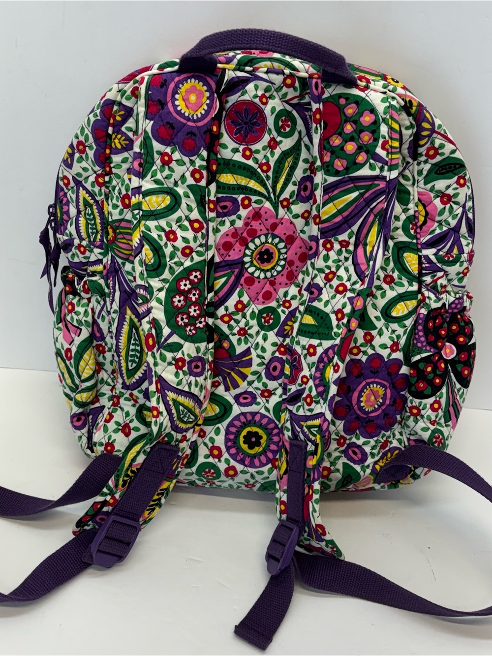 Vera Bradley Viva La Vera Backpack Floral Tropical Quilted Retired Womens EUC - Picture 4 of 10